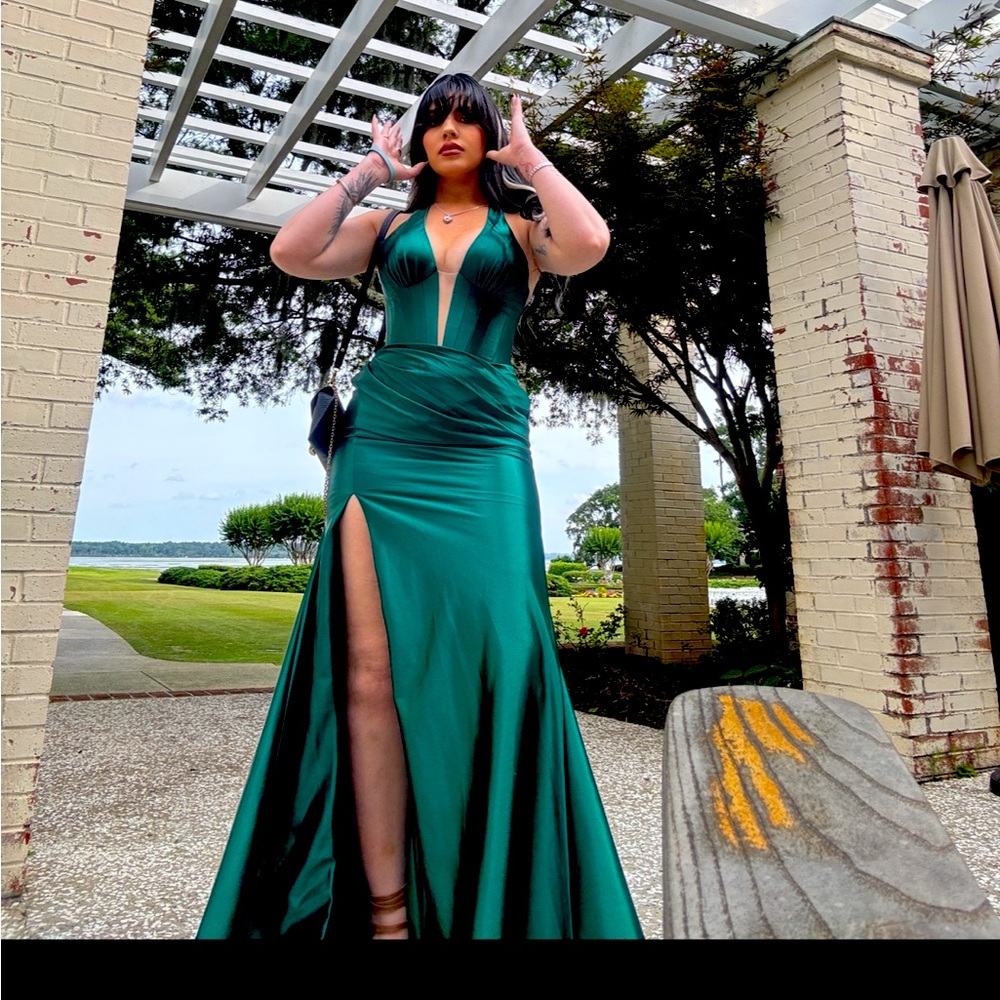 Sherri Hill Dress in Dark Emerald